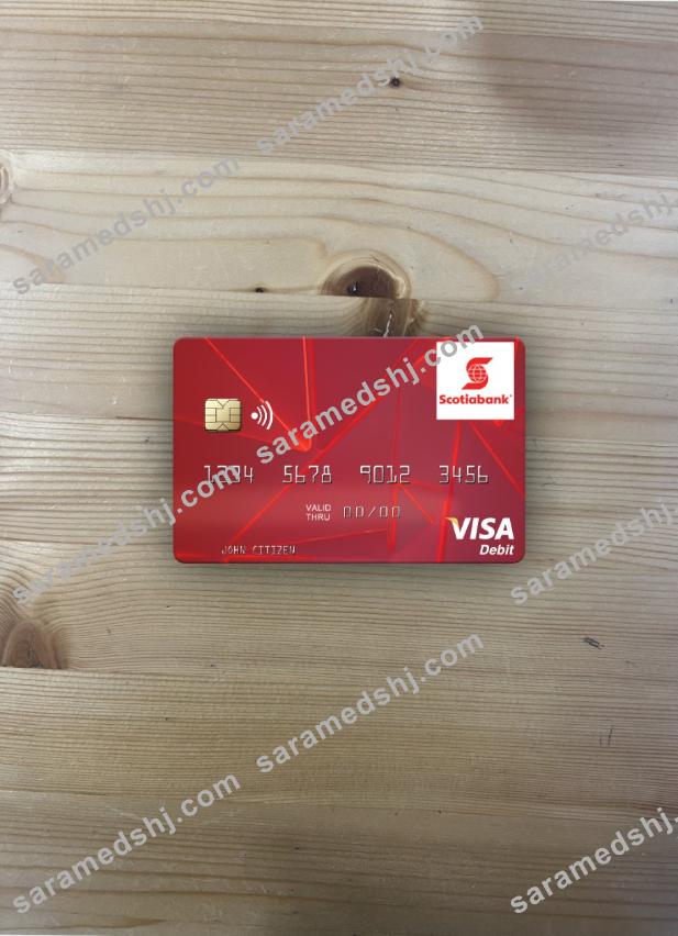 Saint Vincent and the Grenadines Bank of Nova Scotia visa debit card photolook front